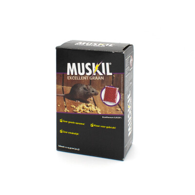 Voordeelpakket Muskil muizengif graankorrels 3 + 1 GRATIS (zakjes)